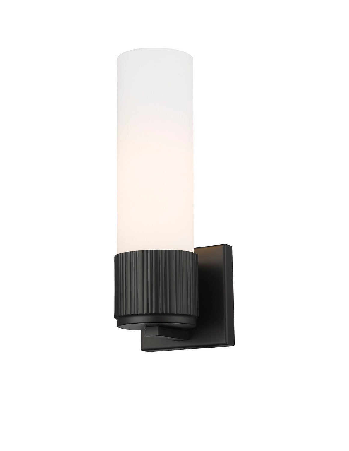 Innovations - 428-1W-BK-G428-12WH - LED Wall Sconce - Downtown Urban - Matte Black