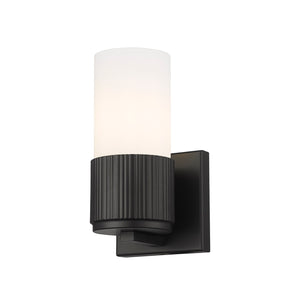 Innovations - 428-1W-BK-G428-7WH - LED Wall Sconce - Downtown Urban - Matte Black