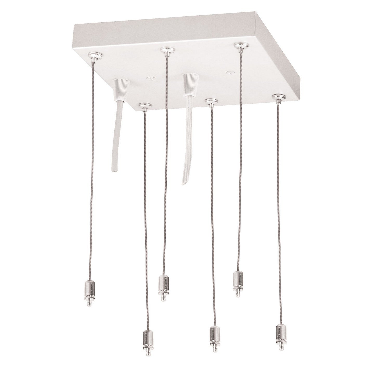 Nora Lighting - NPDBL-PKW - Pendant Mounting Kit with Canopy for LED Back-Lit Panel - LED Lay-In Panel Light - White