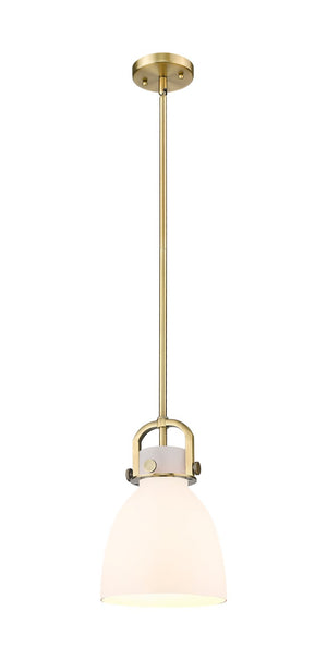 Innovations - 410-1SS-BB-G412-8WH - One Light Pendant - Downtown Urban - Brushed Brass