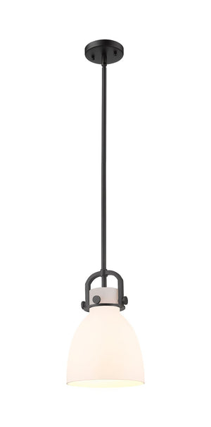 Innovations - 410-1SS-BK-G412-8WH - One Light Pendant - Downtown Urban - Matte Black