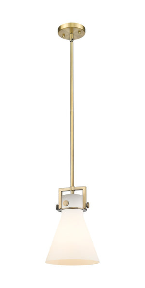 Innovations - 411-1SS-BB-G411-8WH - One Light Pendant - Downtown Urban - Brushed Brass