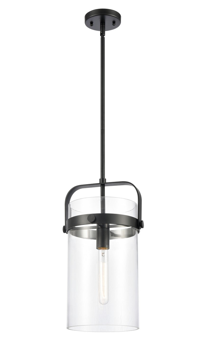 Innovations - 413-1SM-BK-G413-1S-8CL - LED Pendant - Downtown Urban - Matte Black