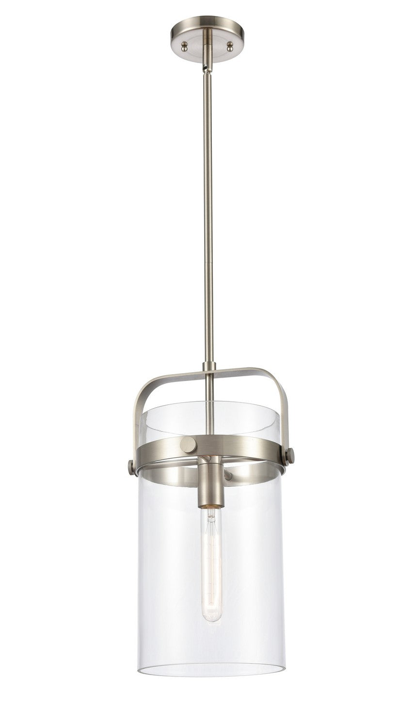 Innovations - 413-1SM-SN-G413-1S-8CL - LED Pendant - Downtown Urban - Satin Nickel