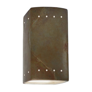 Justice Designs - CER-0920-SLTR - Lantern - Ambiance - Tierra Red Slate