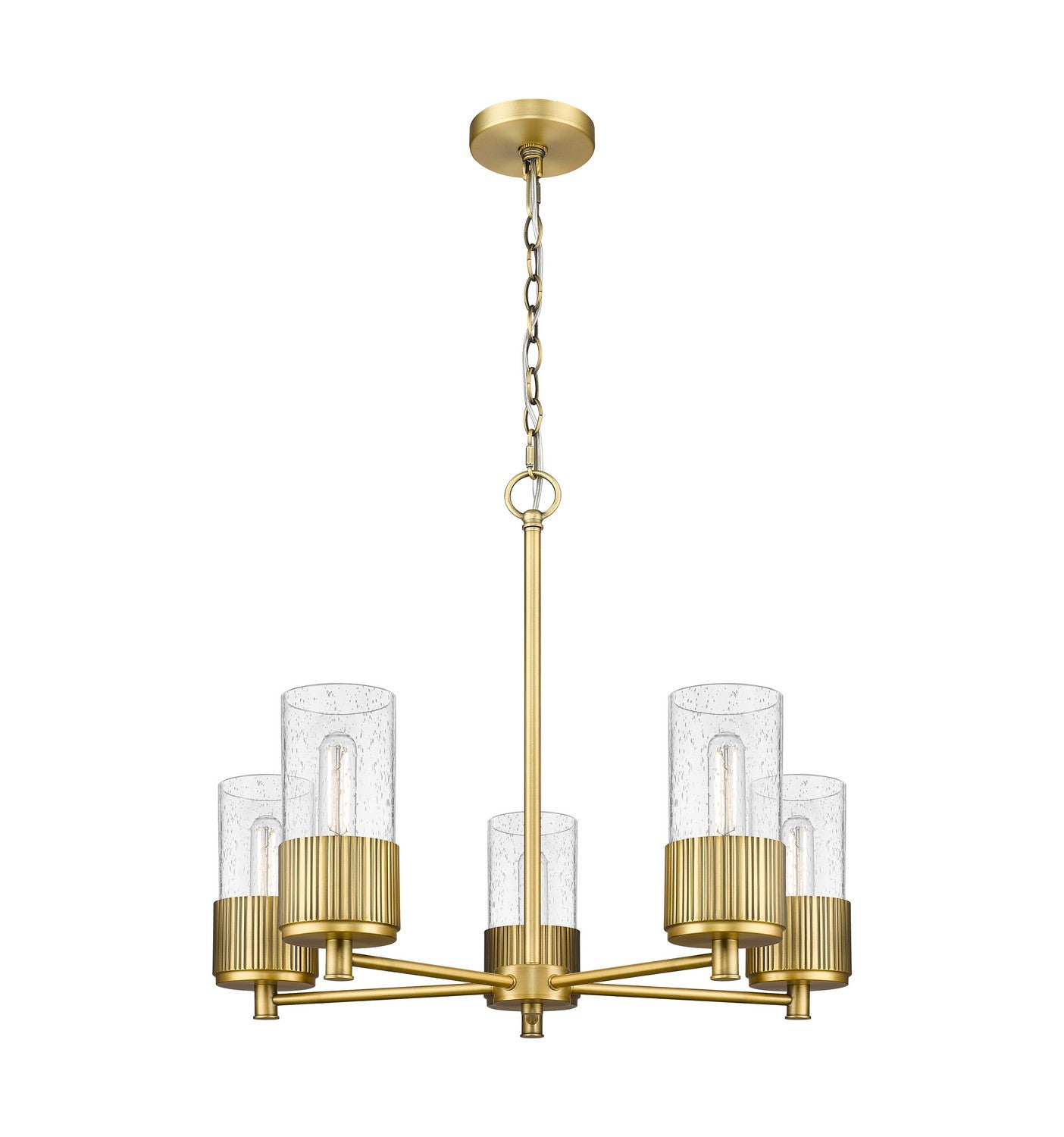 Innovations - 428-5CR-BB-G428-7SDY - LED Chandelier - Downtown Urban - Brushed Brass