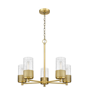 Innovations - 428-5CR-BB-G428-7SDY - LED Chandelier - Downtown Urban - Brushed Brass