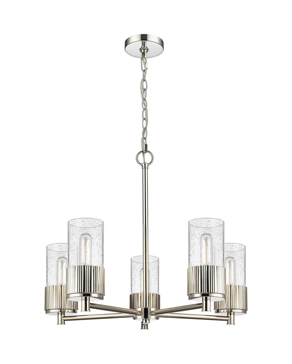 Innovations - 428-5CR-PN-G428-7SDY - LED Chandelier - Downtown Urban - Polished Nickel