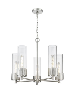 Innovations - 428-5CR-SN-G428-12CL - LED Chandelier - Downtown Urban - Satin Nickel