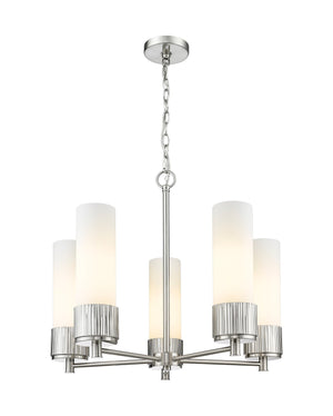 Innovations - 428-5CR-SN-G428-12WH - LED Chandelier - Downtown Urban - Satin Nickel