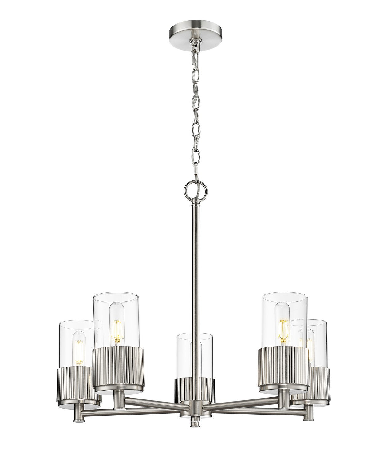 Innovations - 428-5CR-SN-G428-7CL - LED Chandelier - Downtown Urban - Satin Nickel