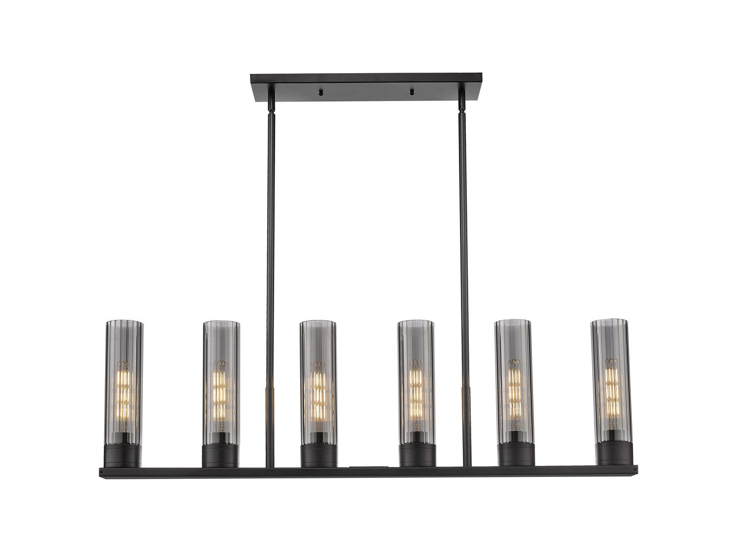 Innovations - 429-6I-BK-G429-11SM - LED Linear Pendant - Downtown Urban - Matte Black