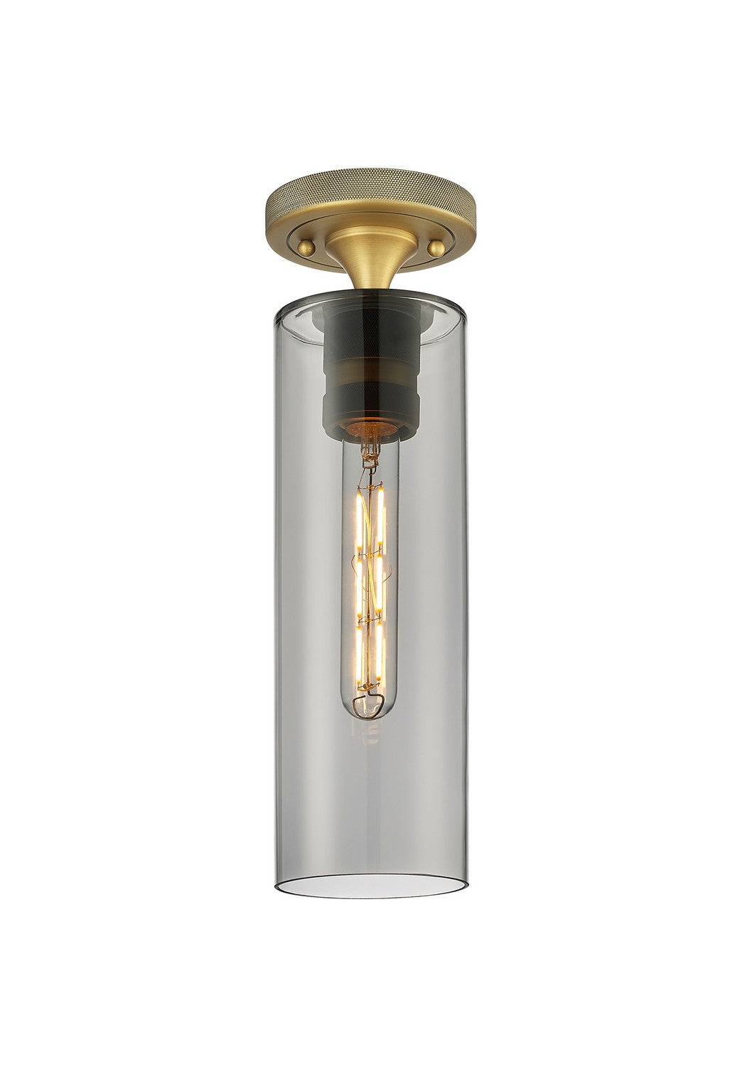 Innovations - 434-1F-BB-G434-12SM - LED Flush Mount - Downtown Urban - Brushed Brass