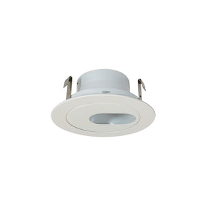 Nora Lighting - NS-47 - 4" Surface Adjustable Slot Aperture Trim W/ Metal Ring - Rec Inc 4" Trim - White