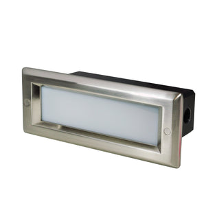 Nora Lighting - NSW-842/32BN - LED Step Light - Brick - Brushed Nickel