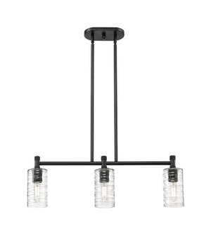 Innovations - 434-3I-BK-G434-7DE - LED Island Pendant - Downtown Urban - Matte Black