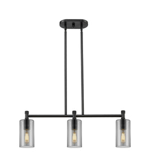 Innovations - 434-3I-BK-G434-7SM - LED Island Pendant - Downtown Urban - Matte Black