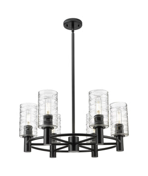 Innovations - 434-6CR-BK-G434-7DE - LED Chandelier - Downtown Urban - Matte Black