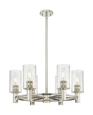 Innovations - 434-6CR-PN-G434-7SDY - LED Chandelier - Downtown Urban - Polished Nickel