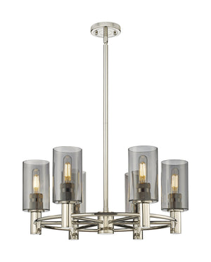 Innovations - 434-6CR-PN-G434-7SM - LED Chandelier - Downtown Urban - Polished Nickel