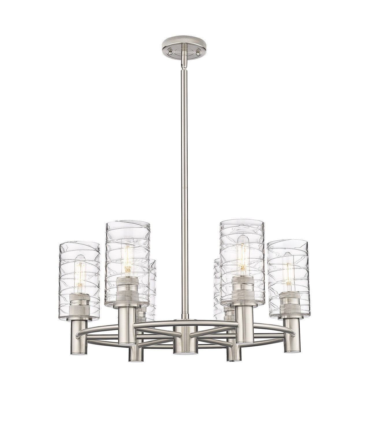 Innovations - 434-6CR-SN-G434-7DE - LED Chandelier - Downtown Urban - Satin Nickel