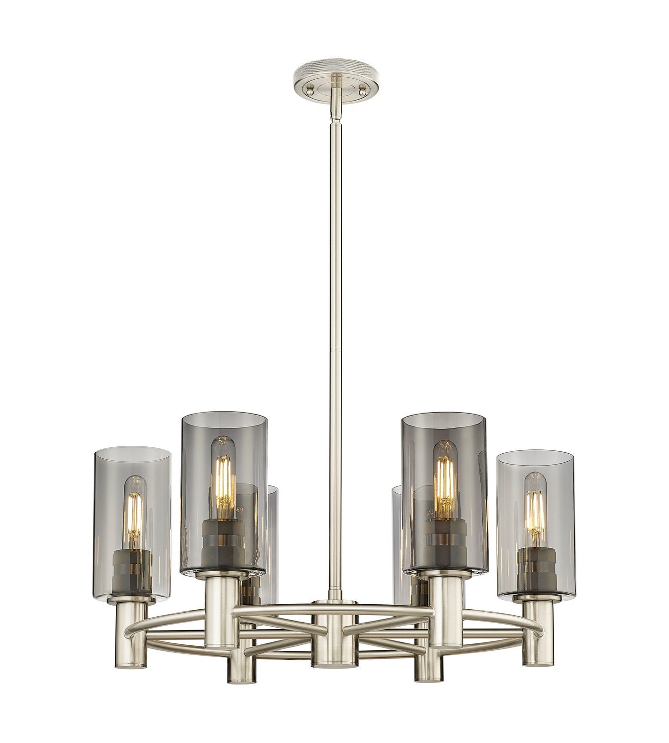 Innovations - 434-6CR-SN-G434-7SM - LED Chandelier - Downtown Urban - Satin Nickel