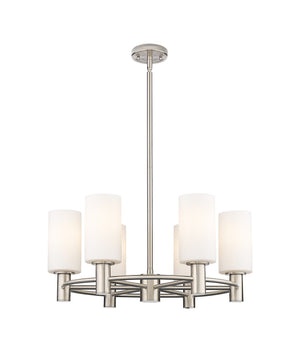 Innovations - 434-6CR-SN-G434-7WH - LED Chandelier - Downtown Urban - Satin Nickel