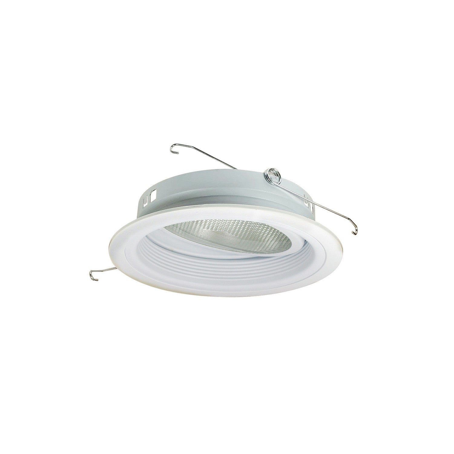 Nora Lighting - NTM-54W - 6" Par30 Stepped Baffle W/ Gimbal Ring - Rec Inc 6" Trim - White