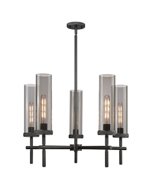 Innovations - 471-5CR-BK-G471-12SM - LED Chandelier - Downtown Urban - Matte Black