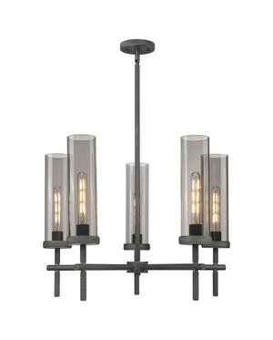 Innovations - 471-5CR-WZ-G471-12SM - LED Chandelier - Downtown Urban - Weathered Zinc