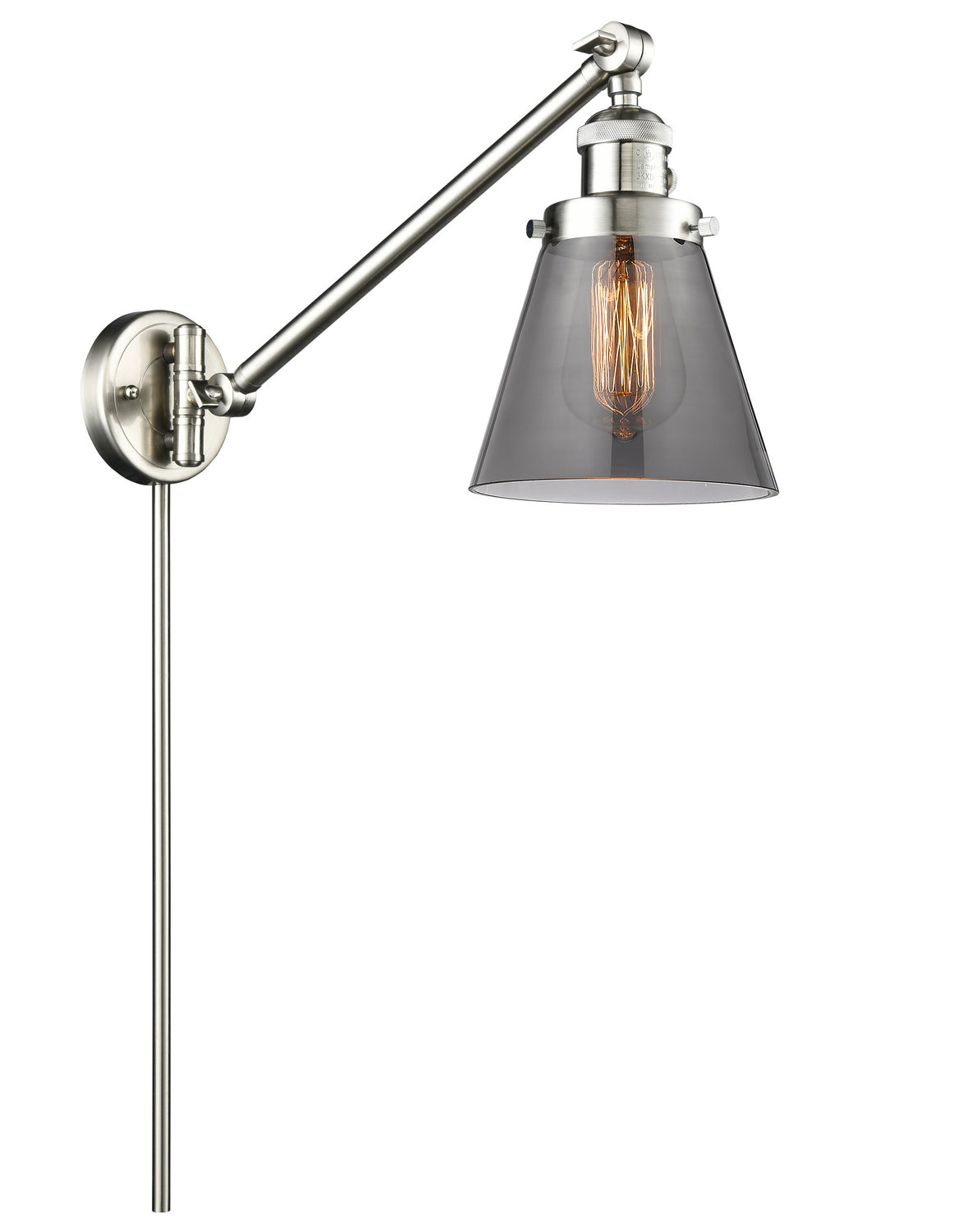 Innovations - 237-SN-G63-LED - LED Swing Arm Lamp - Franklin Restoration - Brushed Satin Nickel