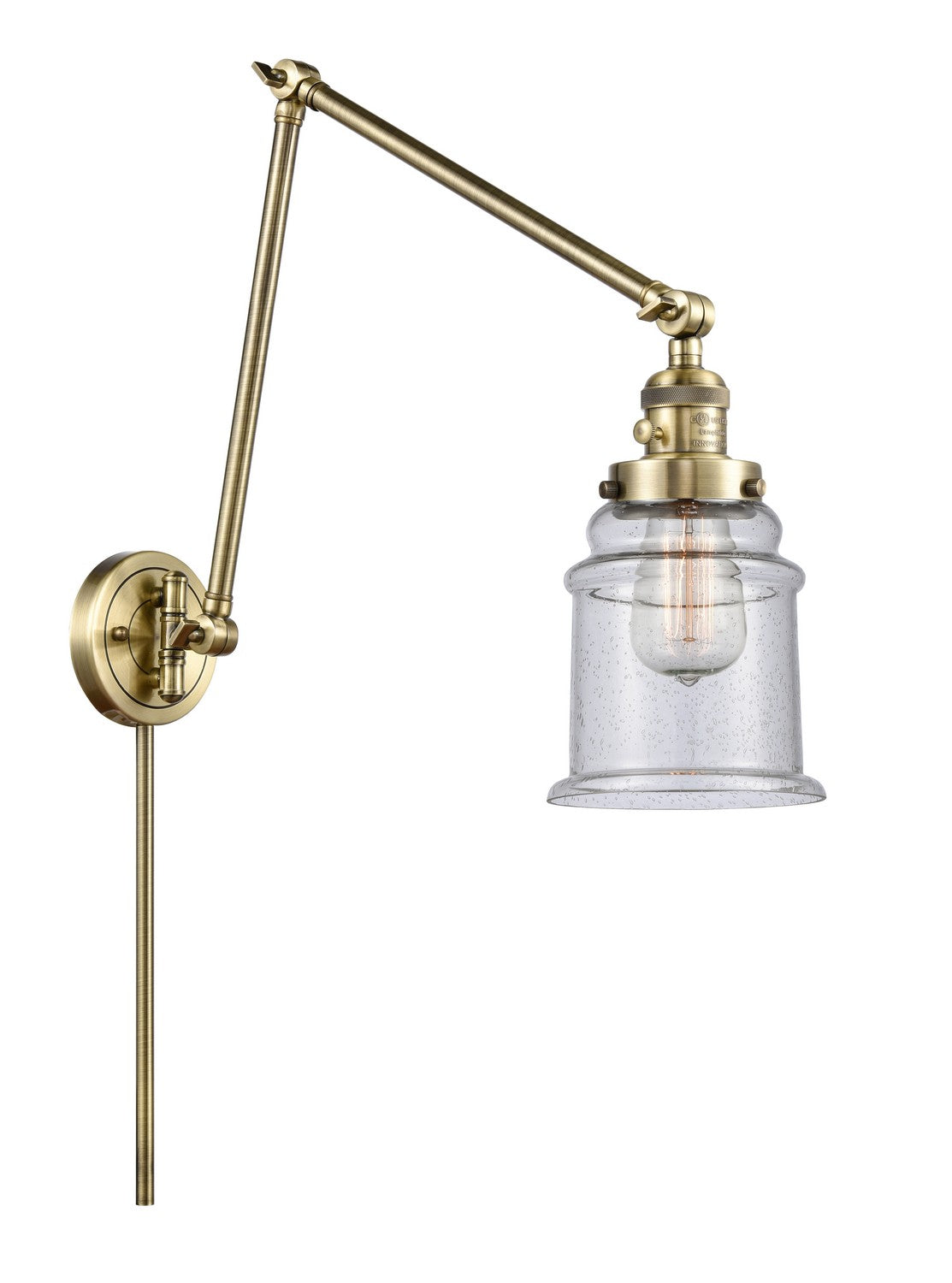 Innovations - 238-AB-G184-LED - LED Swing Arm Lamp - Franklin Restoration - Antique Brass