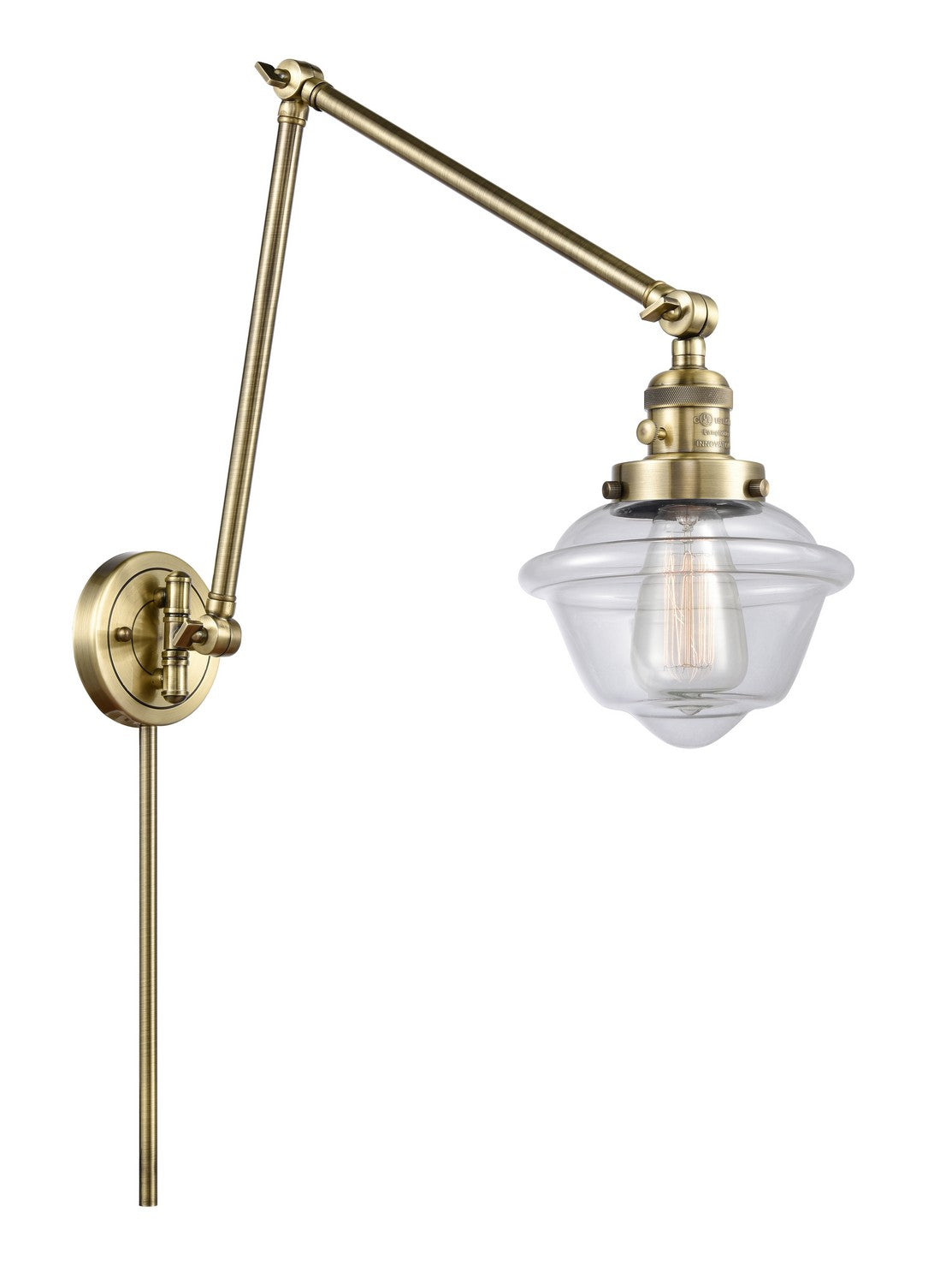 Innovations - 238-AB-G532-LED - LED Swing Arm Lamp - Franklin Restoration - Antique Brass