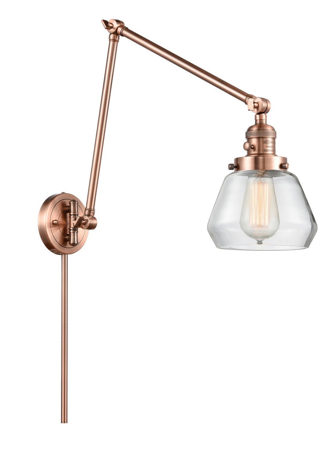 Innovations - 238-AC-G172-LED - LED Swing Arm Lamp - Franklin Restoration - Antique Copper