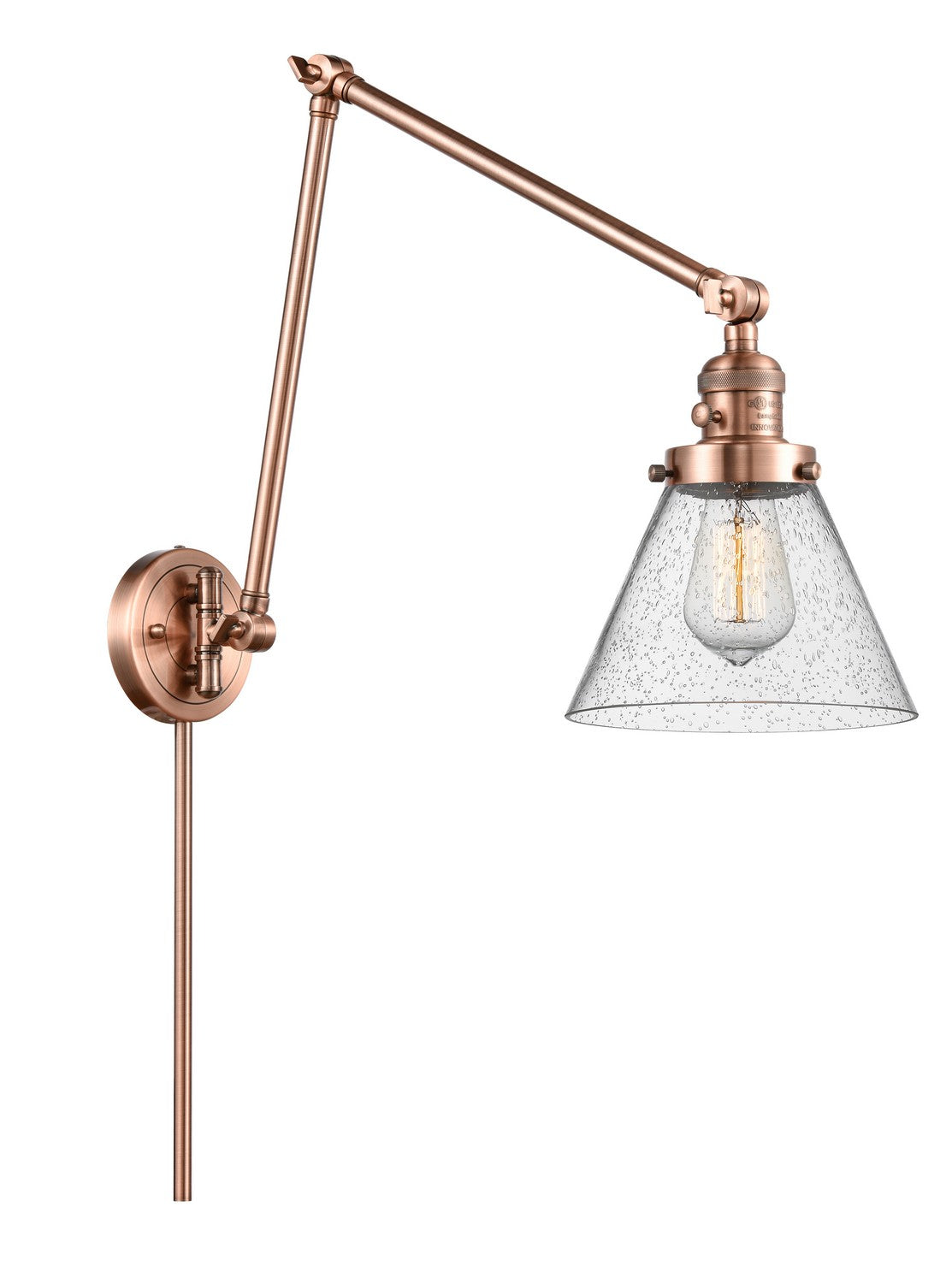 Innovations - 238-AC-G44-LED - LED Swing Arm Lamp - Franklin Restoration - Antique Copper