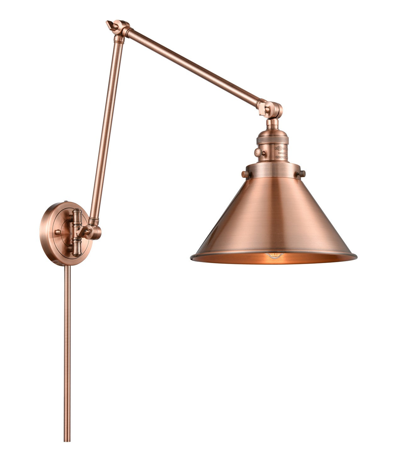 Innovations - 238-AC-M10-AC-LED - LED Swing Arm Lamp - Franklin Restoration - Antique Copper