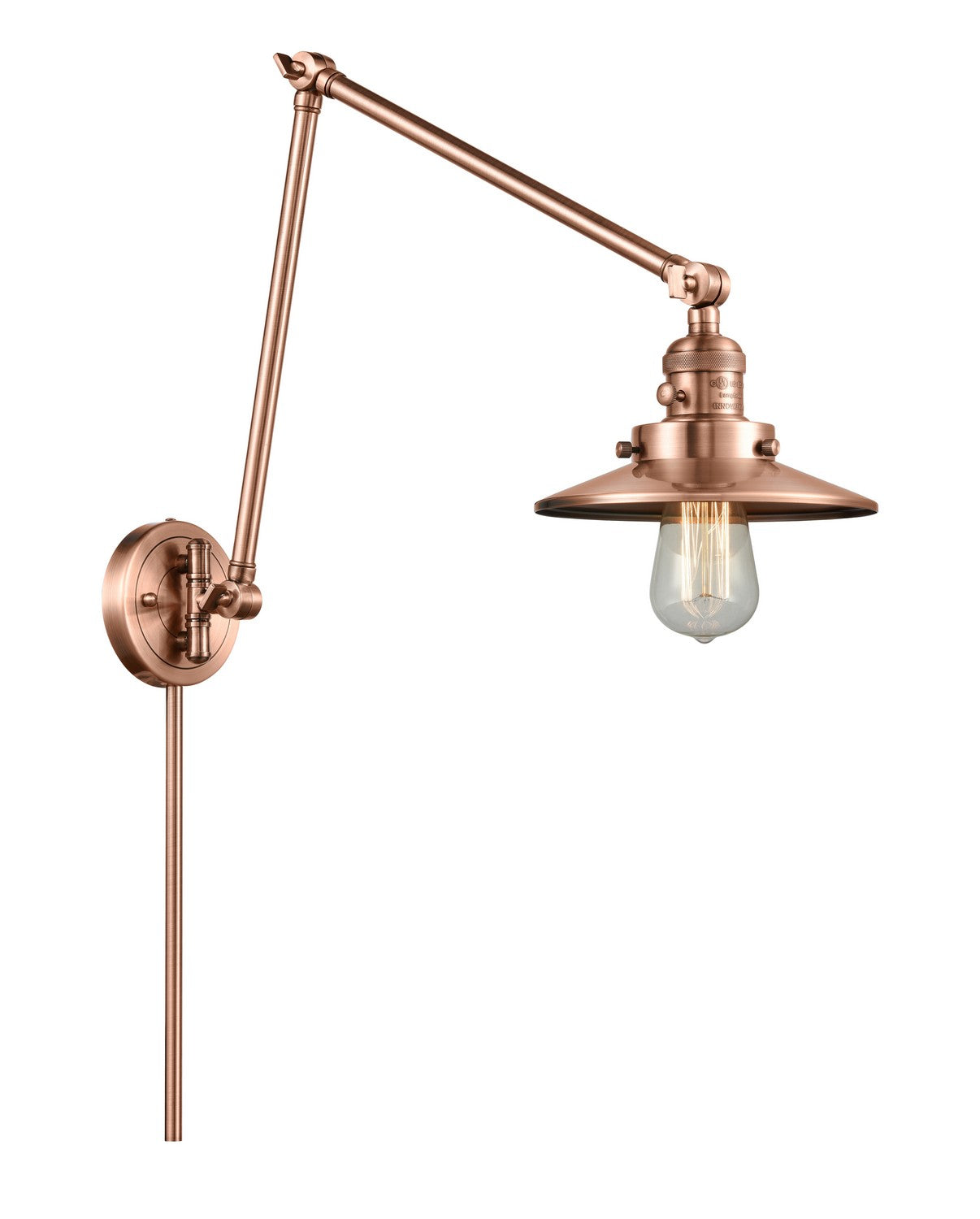 Innovations - 238-AC-M3-LED - LED Swing Arm Lamp - Franklin Restoration - Antique Copper