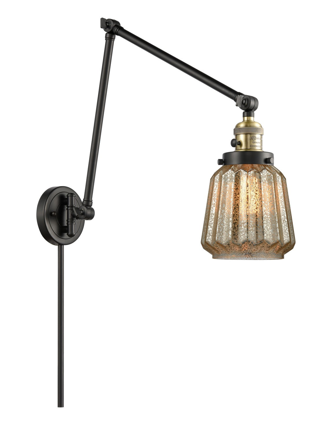 Innovations - 238-BAB-G146-LED - LED Swing Arm Lamp - Franklin Restoration - Black Antique Brass