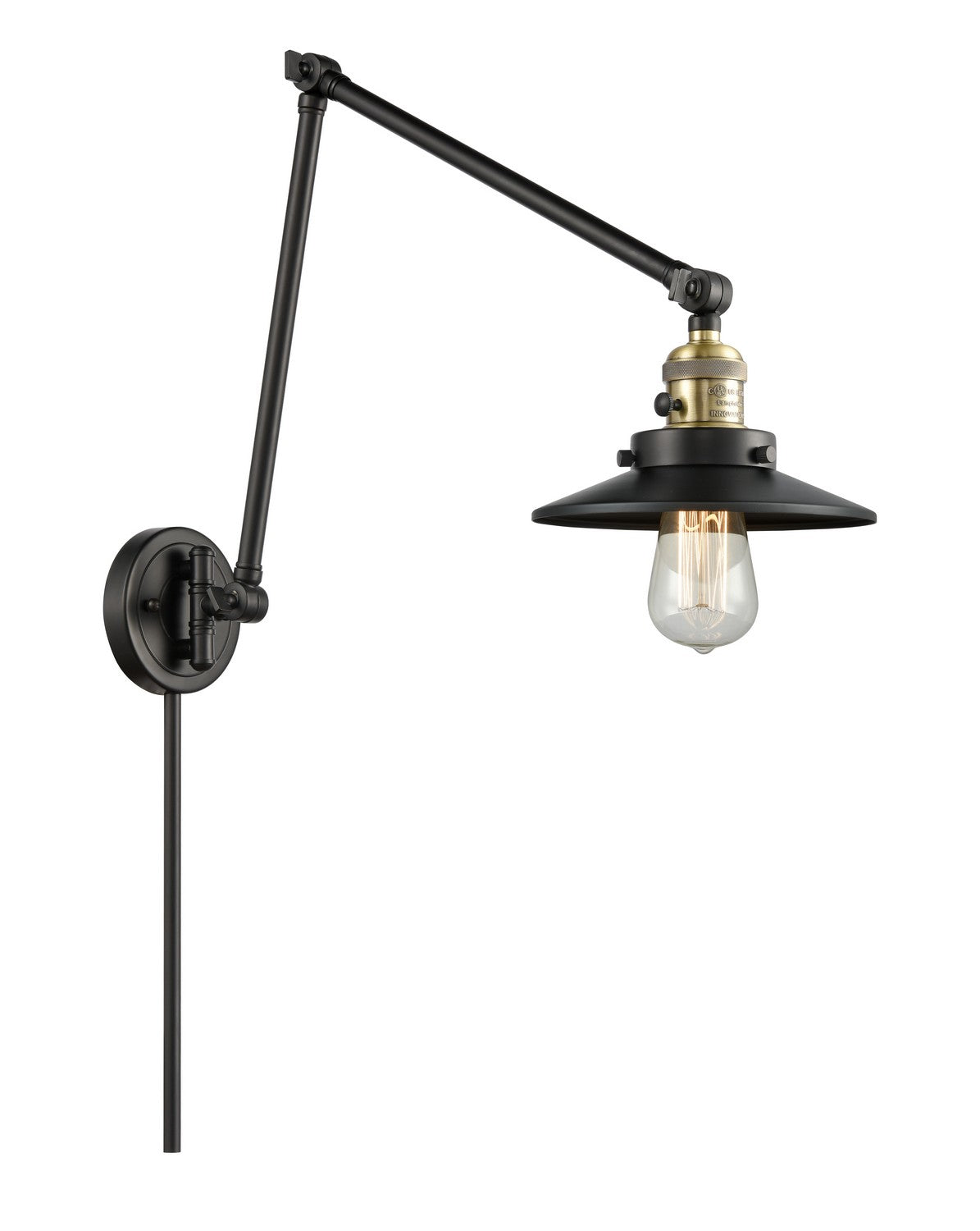 Innovations - 238-BAB-M6-LED - LED Swing Arm Lamp - Franklin Restoration - Black Antique Brass