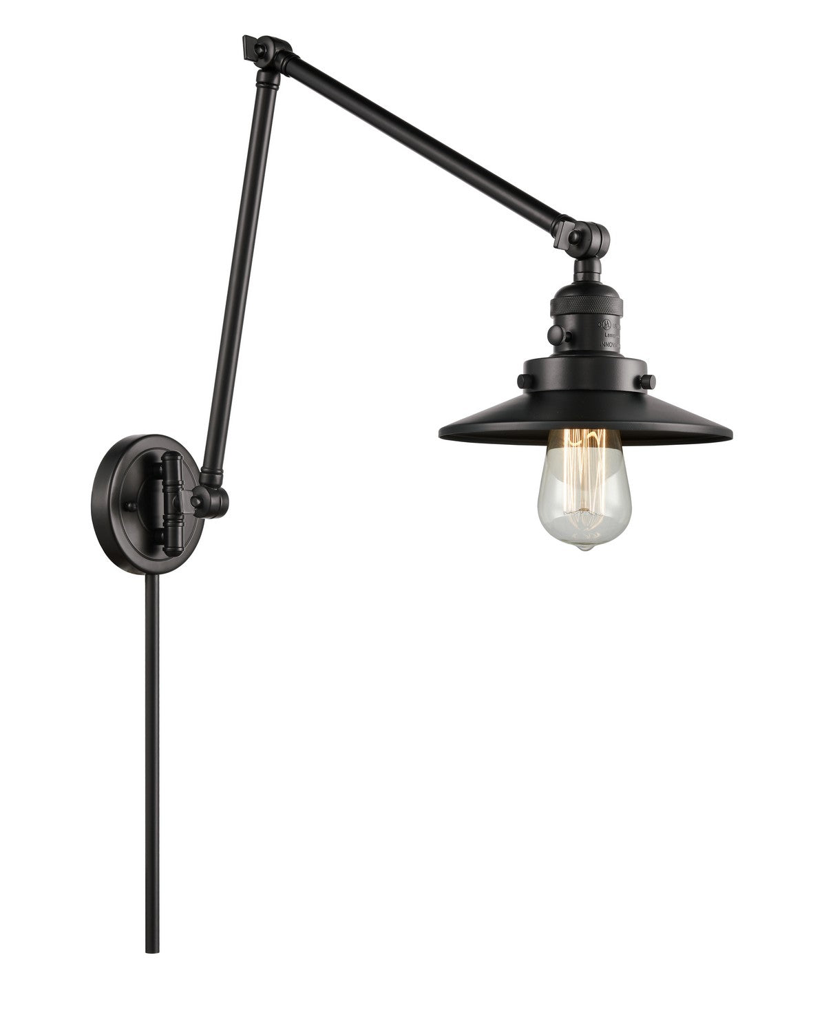 Innovations - 238-BK-M6-LED - LED Swing Arm Lamp - Franklin Restoration - Matte Black