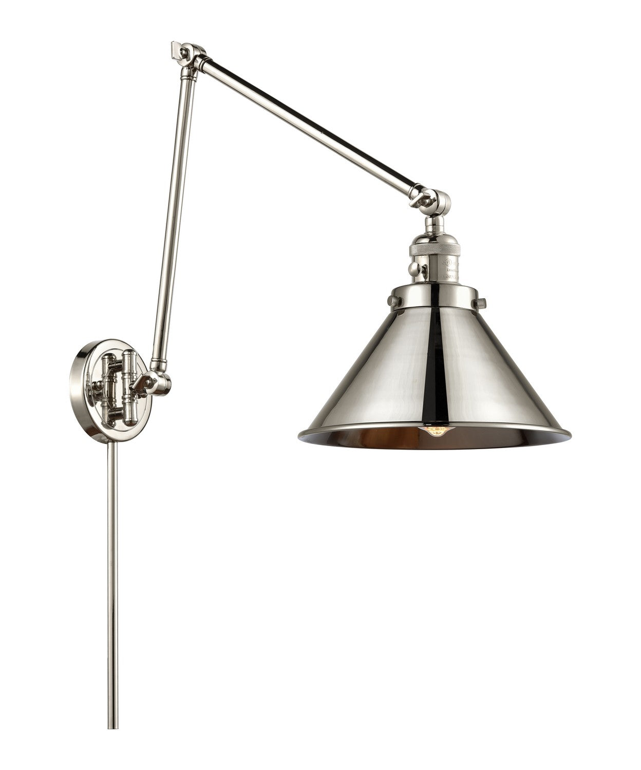 Innovations - 238-PN-M10-PN-LED - LED Swing Arm Lamp - Franklin Restoration - Polished Nickel