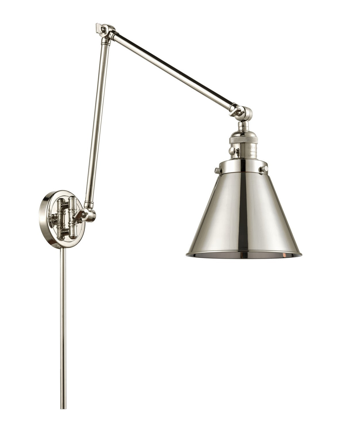 Innovations - 238-PN-M13-PN-LED - LED Swing Arm Lamp - Franklin Restoration - Polished Nickel