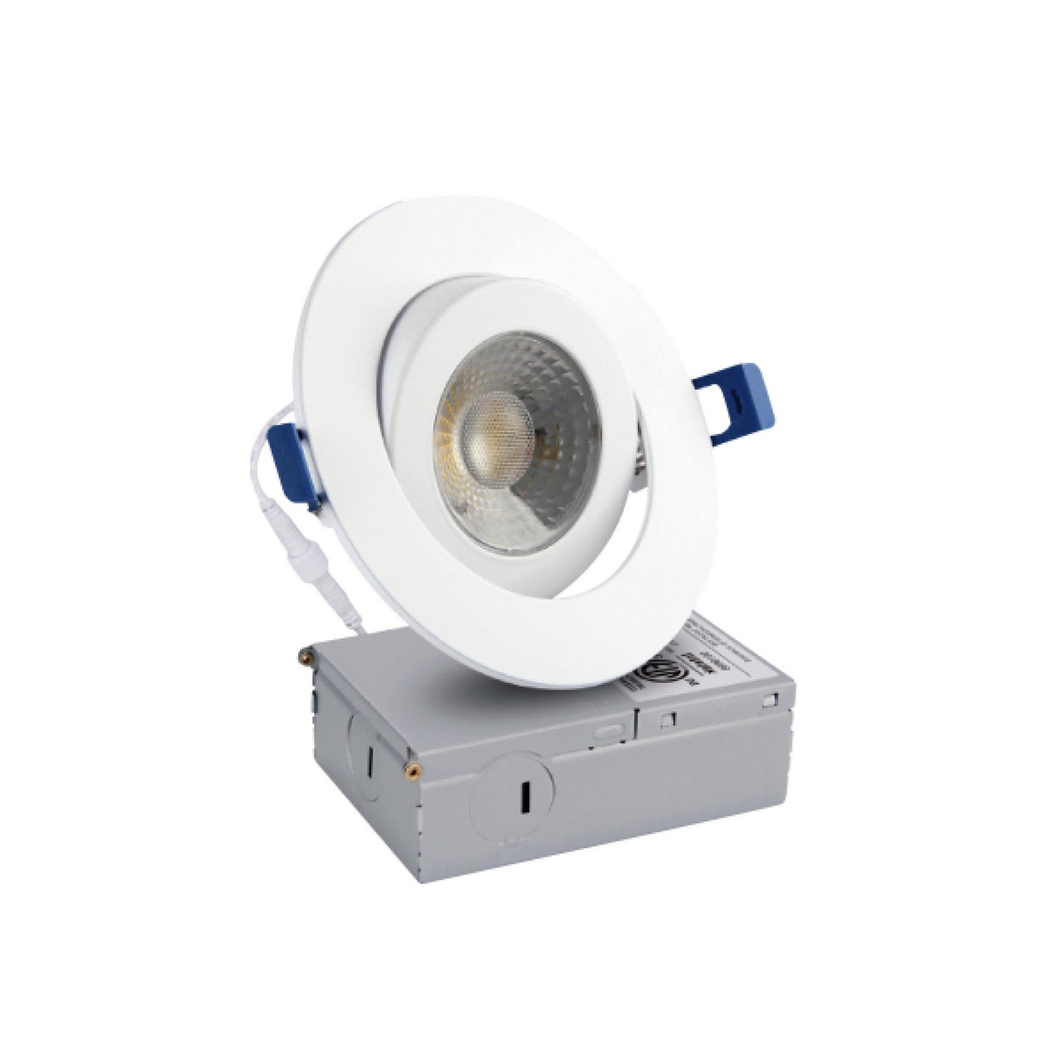 Medinah Power - GDLR4-9W-CCT-DV1-NA-F-WH - LED Recessed Gimbal Downlight - White