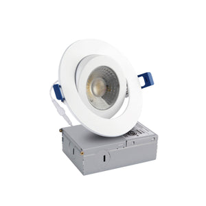 Medinah Power - GDLR4-9W-CCT-DV1-NA-F-WH - LED Recessed Gimbal Downlight - White