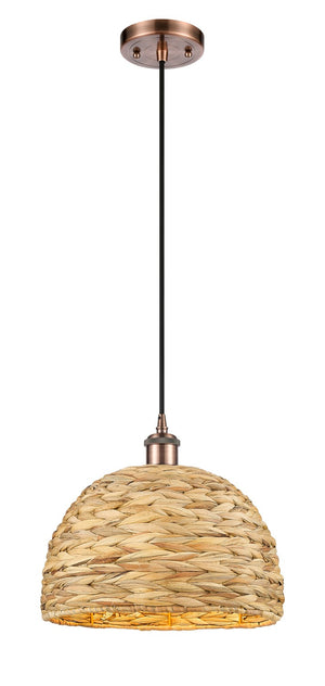 Innovations - 516-1P-AC-RBD-12-NAT - One Light Pendant - Ballston - Antique Copper