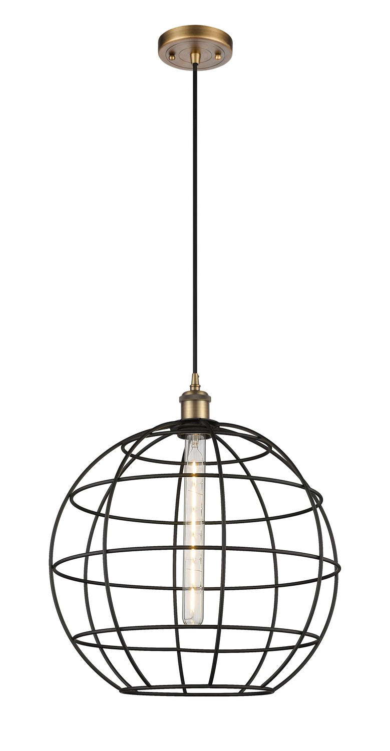 Innovations - 516-1P-BB-CE-16-BK - LED Pendant - Ballston - Brushed Brass