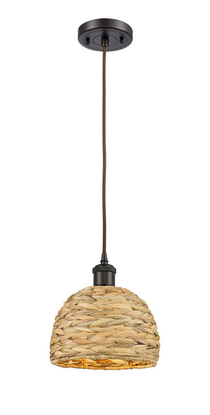 Innovations - 516-1P-OB-RBD-8-NAT - One Light Pendant - Ballston - Oil Rubbed Bronze