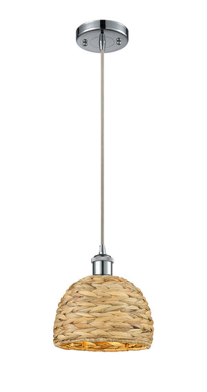 Innovations - 516-1P-PC-RBD-8-NAT - One Light Pendant - Ballston - Polished Chrome