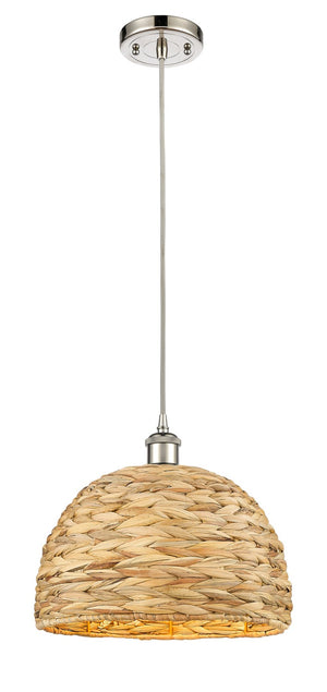 Innovations - 516-1P-PN-RBD-12-NAT - One Light Pendant - Ballston - Polished Nickel