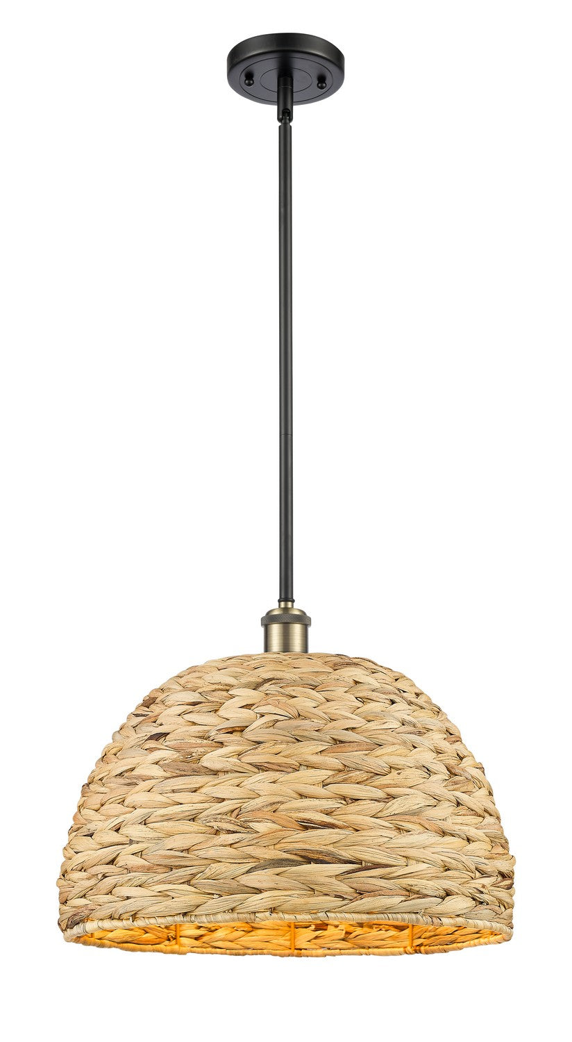 Innovations - 516-1S-BAB-RBD-16-NAT - One Light Pendant - Ballston - Black Antique Brass